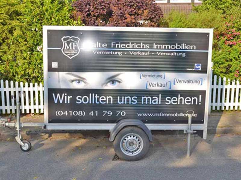 Anhängen und werben